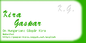 kira gaspar business card